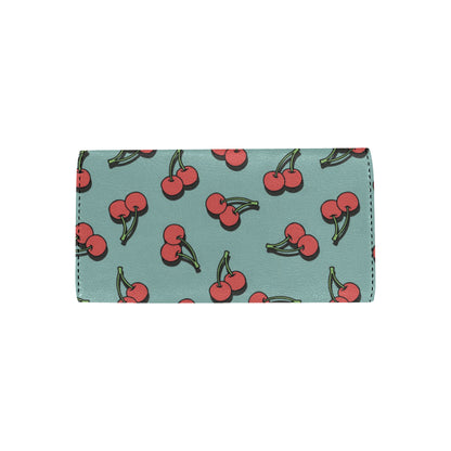 Cherry Pattern Print Design CH03 Women's Trifold Wallet