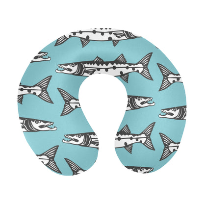 Barracuda Pattern Print Design 03 U-Shaped Travel Neck Pillow