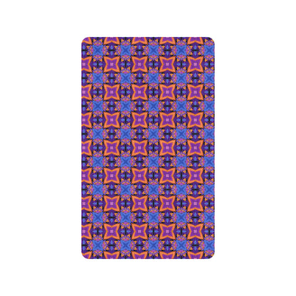 kaleidoscope Purple Orange Print Design Rubber Doormat