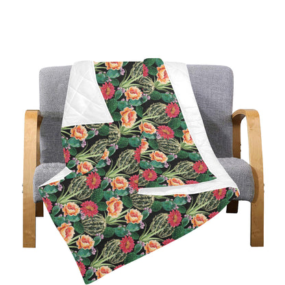 Cactus Pattern Print Design 06 Premium Quilt