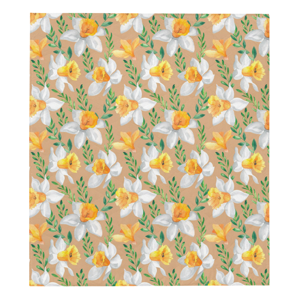 Daffodils Pattern Print Design DF04 Premium Quilt