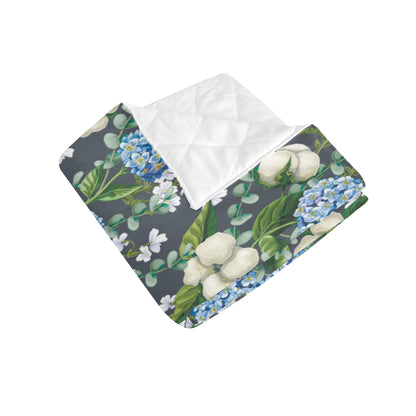 Hydrangea Pattern Print Design 02 Premium Quilt