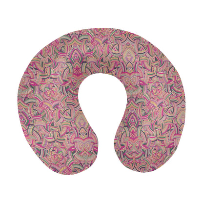 Celtic Pattern Print Design 04 U-Shaped Travel Neck Pillow
