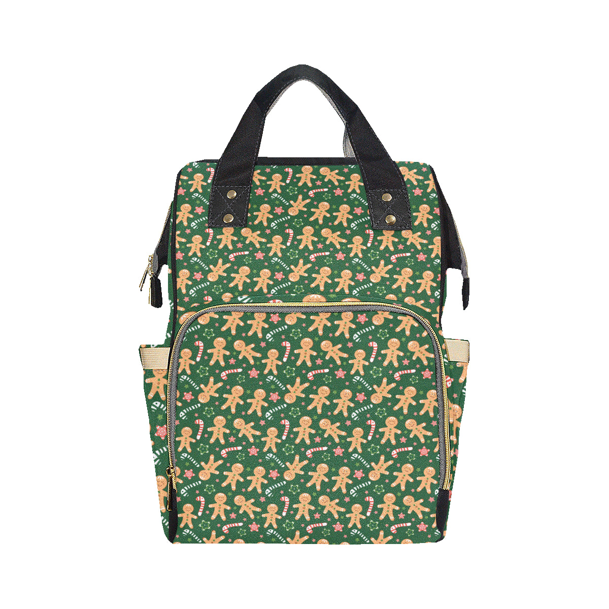 Gingerbread Pattern Print Design 04 Diaper Bag Backpack