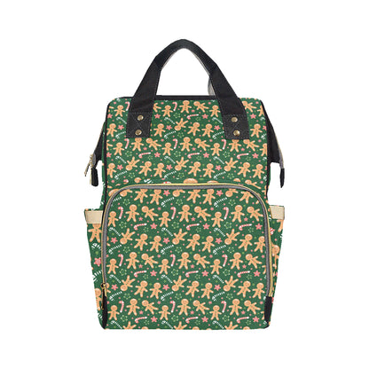 Gingerbread Pattern Print Design 04 Diaper Bag Backpack