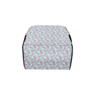 Breast cancer Pattern Print Design 03 Diaper Bag Backpack
