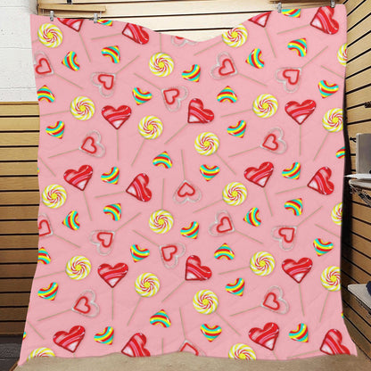 Lollipop Pattern Print Design LL05 Premium Quilt