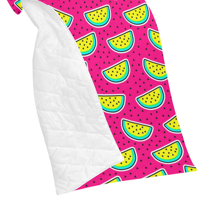 Watermelon Pattern Print Design WM04 Premium Quilt