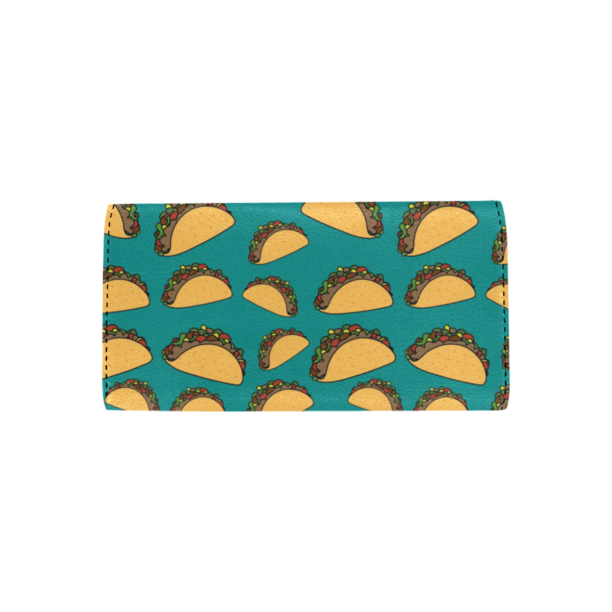 Taco Pattern Print Design TC07 Women's Trifold Wallet