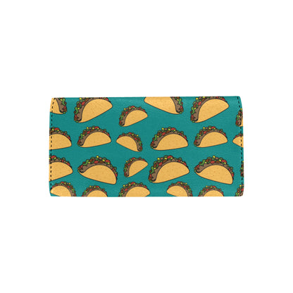 Taco Pattern Print Design TC07 Women's Trifold Wallet