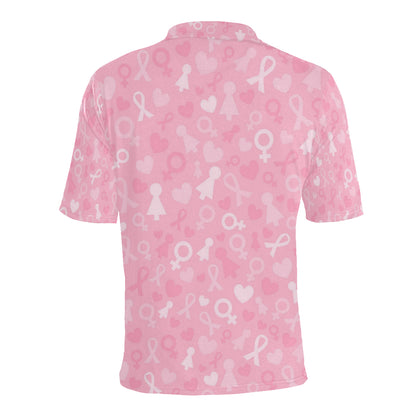Breast cancer Pattern Print Design 01 Men Polo Shirt