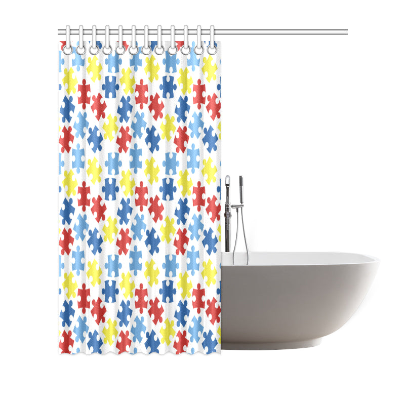 Autism Awareness Pattern Print Design 04 Shower Curtain