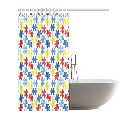 Autism Awareness Pattern Print Design 04 Shower Curtain