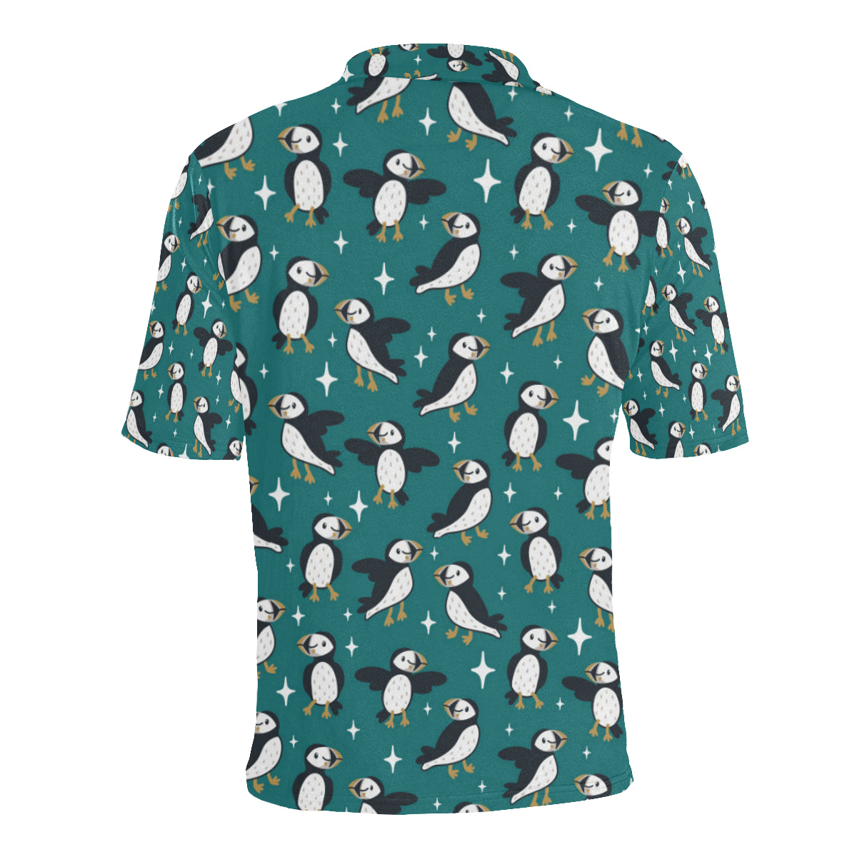 Puffin Pattern Print Design A05 Men Polo Shirt