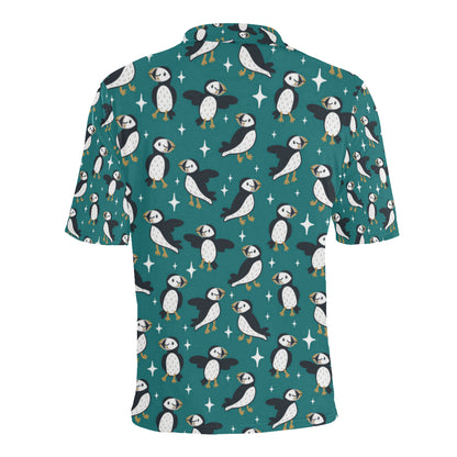 Puffin Pattern Print Design A05 Men Polo Shirt