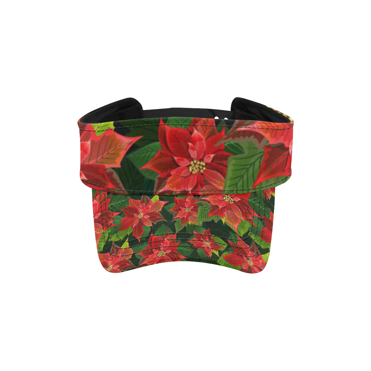 Poinsettia Pattern Print Design POT04 Unisex Sun Visor