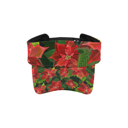 Poinsettia Pattern Print Design POT04 Unisex Sun Visor