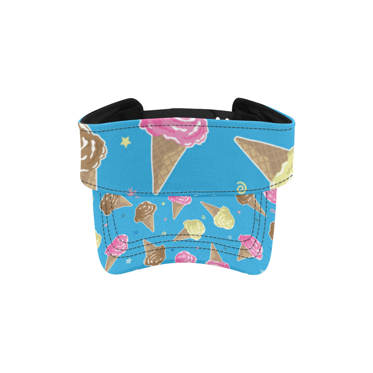 Ice Cream Pattern Print Design 01 Unisex Sun Visor