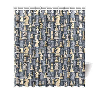 Chess Pattern Print Design 04 Shower Curtain