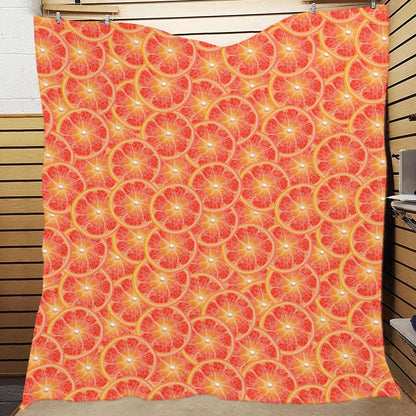 Grapefruit Pattern Print Design GF06 Premium Quilt