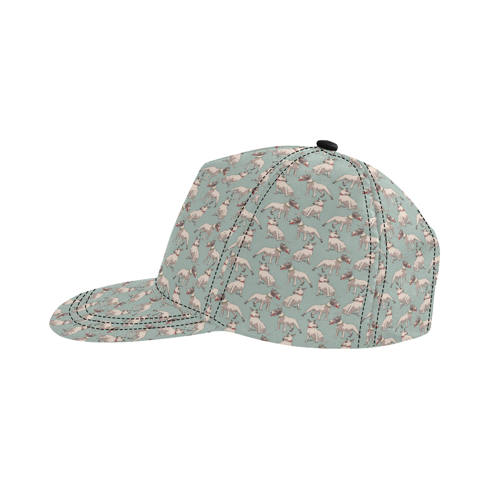 Bull Terrier Cute Print Pattern Snapback Cap