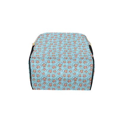Monkey Cute Design Themed Print Diaper Bag Backpack