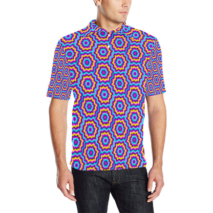 Optical illusion Techno Movement Men Polo Shirt