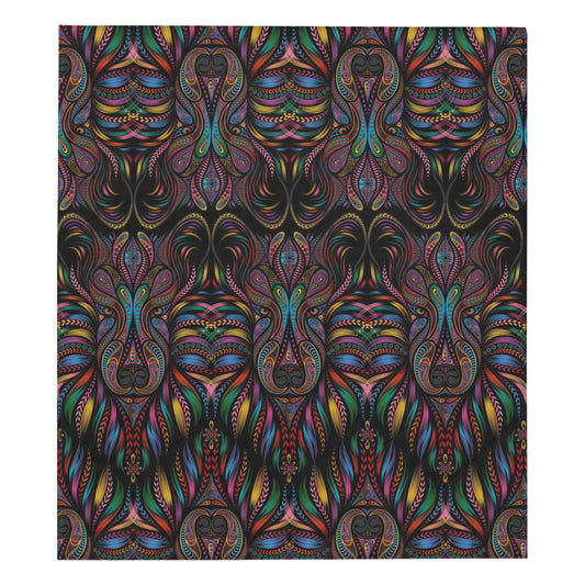 Colorful Art Wolf Premium Quilt