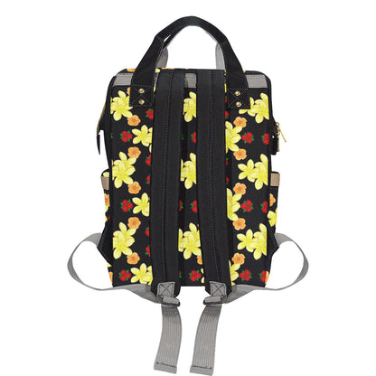 Yellow Plumeria Pattern Print Design PM04 Diaper Bag Backpack