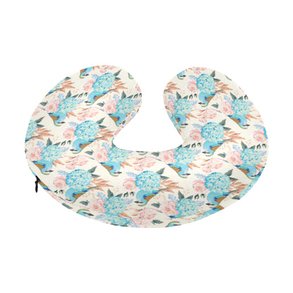 Bluebird Pattern Print Design 03 U-Shaped Travel Neck Pillow