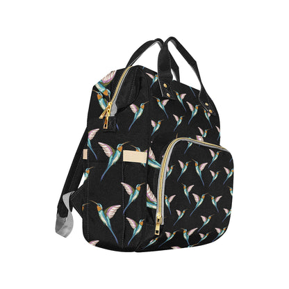 Hummingbird Pattern Print Design 06 Diaper Bag Backpack