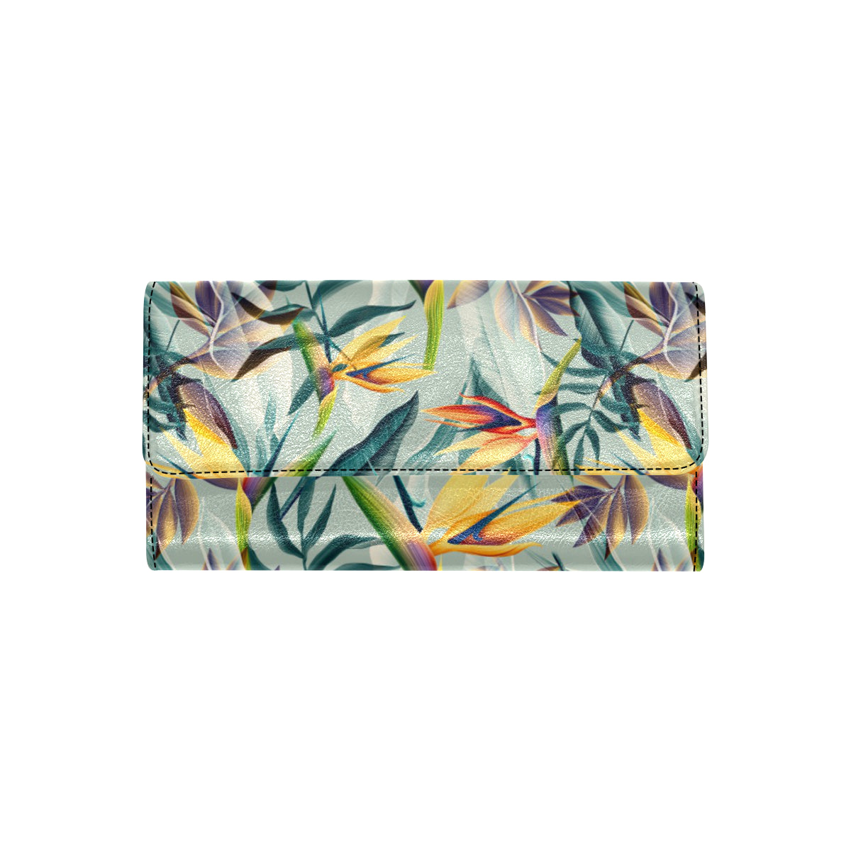 Tropical Flower Pattern Print Design TF022 Women's Trifold Wallet