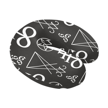 Pentagram Pattern Print Design A04 U-Shaped Travel Neck Pillow