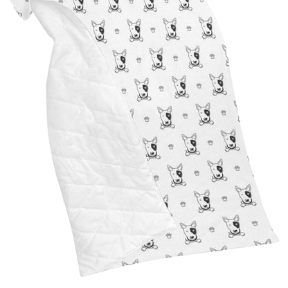 Bull Terriers Pattern Print Design 06 Premium Quilt