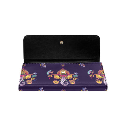 Ganesha Pattern Print Design 04 Women's Trifold Wallet