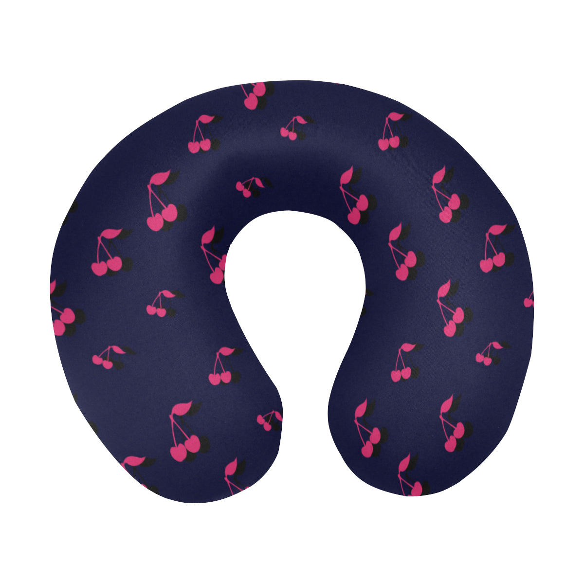 Cherry Pattern Print Design 02 U-Shaped Travel Neck Pillow