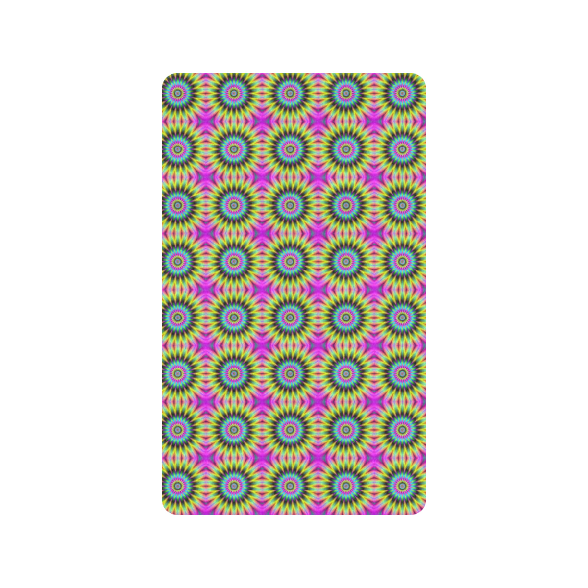 Optical illusion Flower Rainbow Style Rubber Doormat