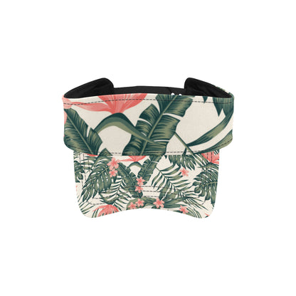 Tropical Flower Palm Leaves Unisex Sun Visor