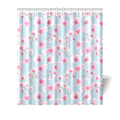 Orchid Pink Pattern Print Design OR01 Shower Curtain
