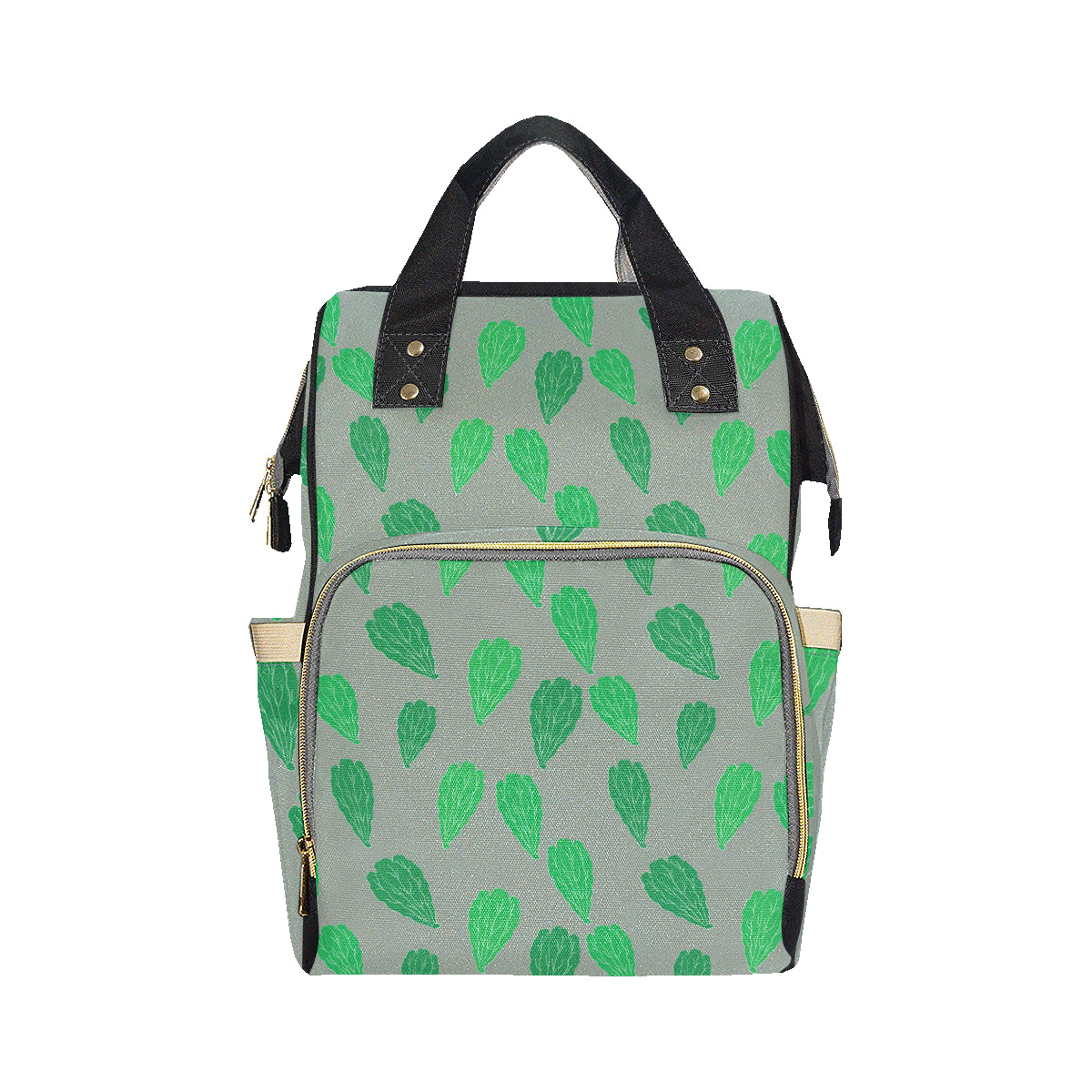 Lettuce Pattern Print Design 02 Diaper Bag Backpack