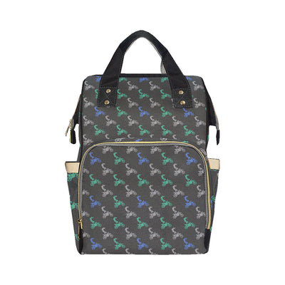 Motocross Pattern Print Design 02 Diaper Bag Backpack