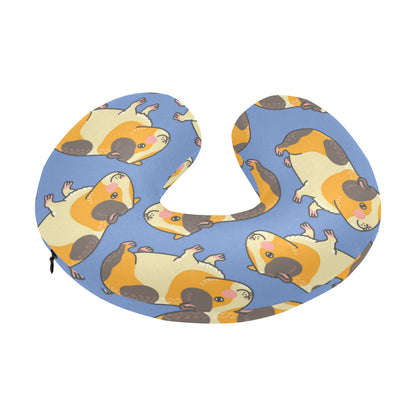 Guinea Pig Pattern Print Design 01 U-Shaped Travel Neck Pillow