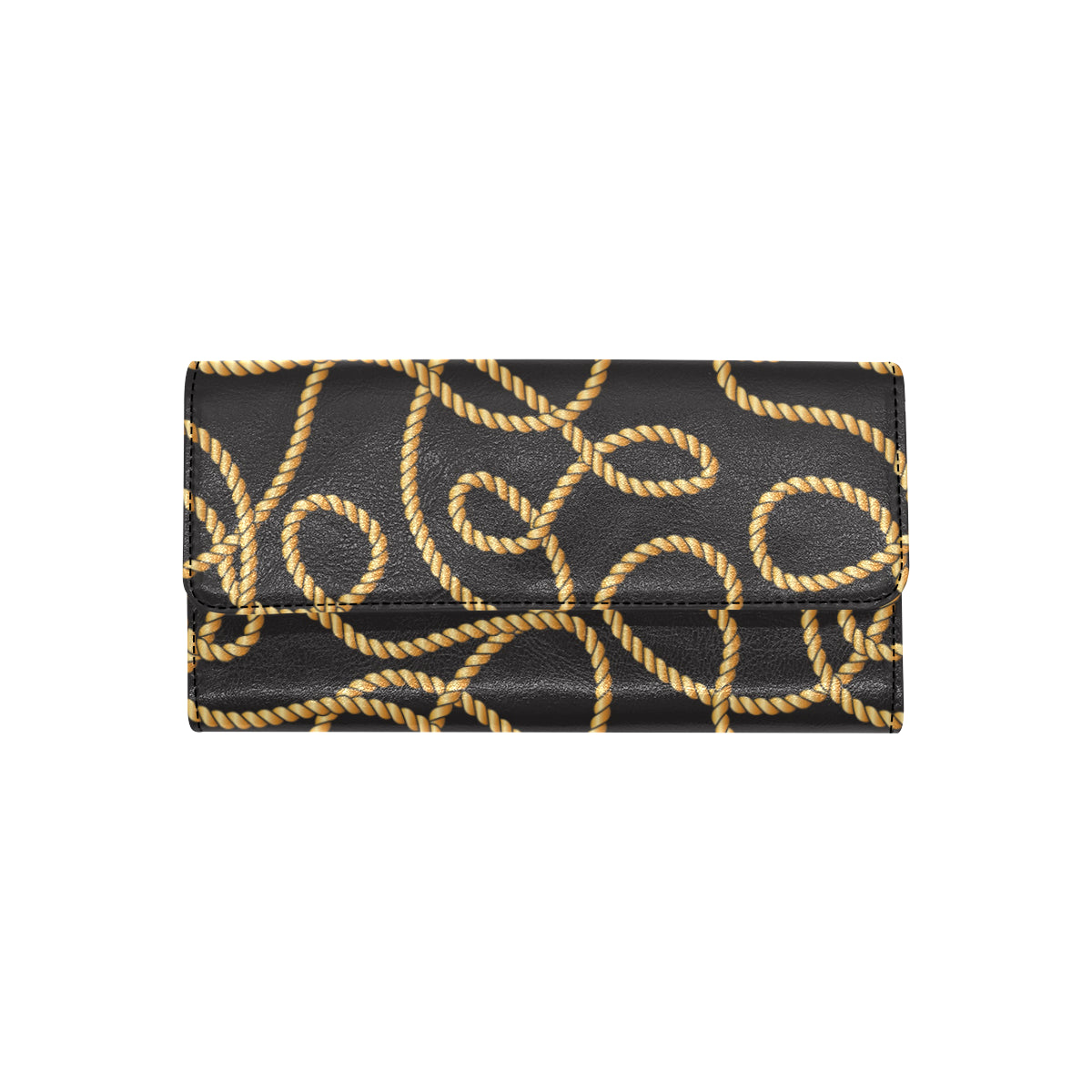 Rope Pattern Print Design A04 Women's Trifold Wallet