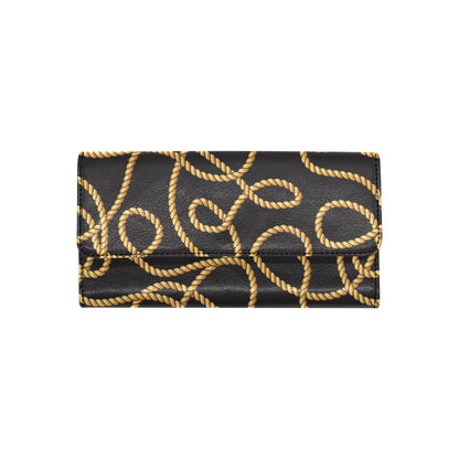 Rope Pattern Print Design A04 Women's Trifold Wallet
