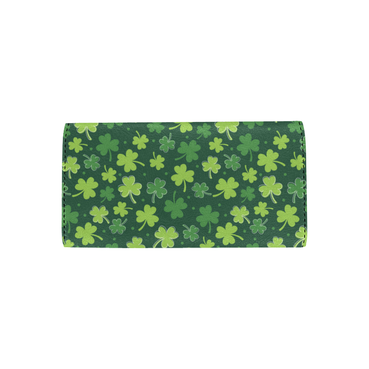 Clover  Pattern Print Design 02 Women's Trifold Wallet