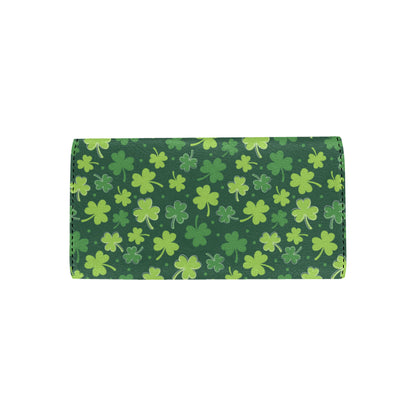 Clover  Pattern Print Design 02 Women's Trifold Wallet