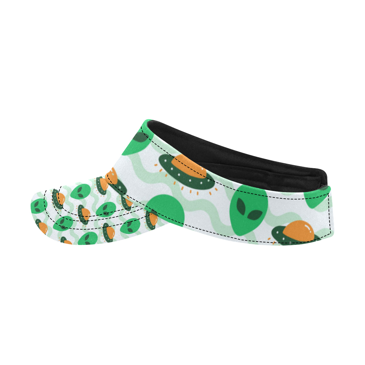 Alien UFO Pattern Print Design 04 Unisex Sun Visor