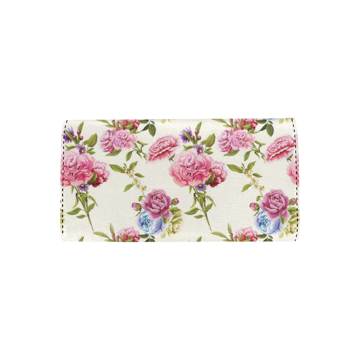 Carnations Pattern Print Design CN02 Women's Trifold Wallet