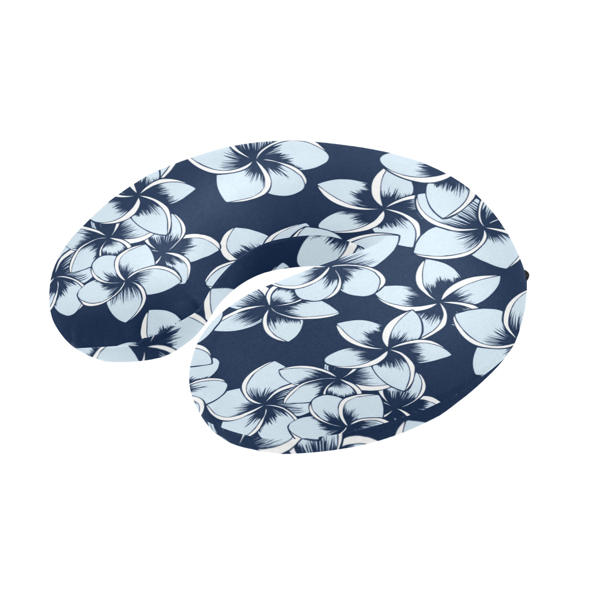 Plumeria Pattern Print Design A02 U-Shaped Travel Neck Pillow