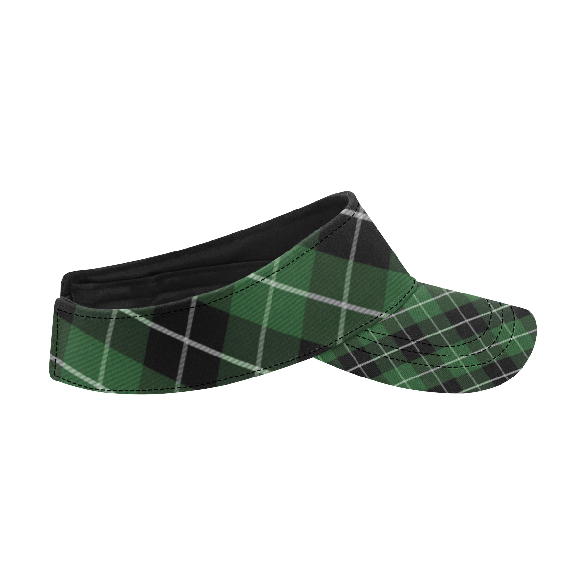 Plaid Green Pattern Print Design A05 Unisex Sun Visor